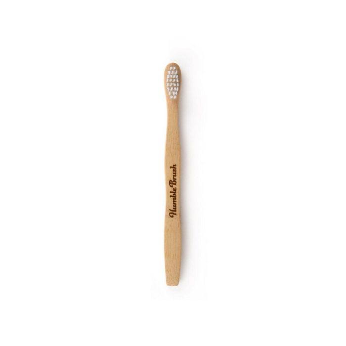 Humble Co. Bamboo Kids Toothbrush (white, ultra-soft bristles)
