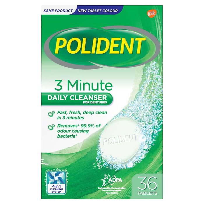 Polident 3 Minute Daily Cleanser 36's
