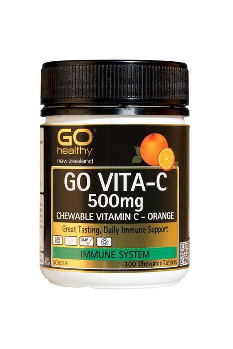 Go Healthy Go Vita-C Orange 500mg Chewable Tablets