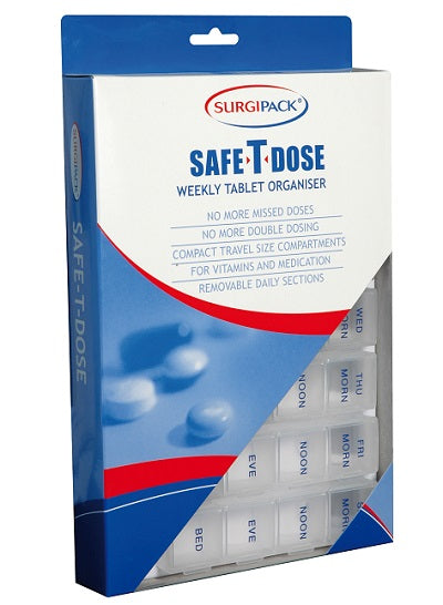 SurgiPack Safe-T-Dose Weekly Tablet Organiser