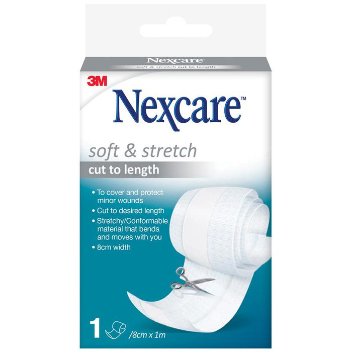 Nexcare Soft & Stretch Cut To Length 8cm x 1m