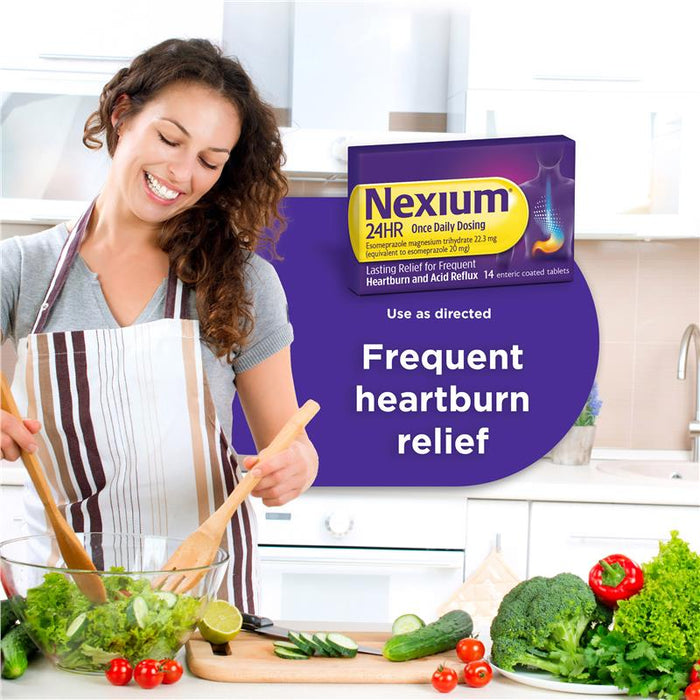 Nexium 24hour Heartburn & Acid Reflux 20mg 14 Tablets