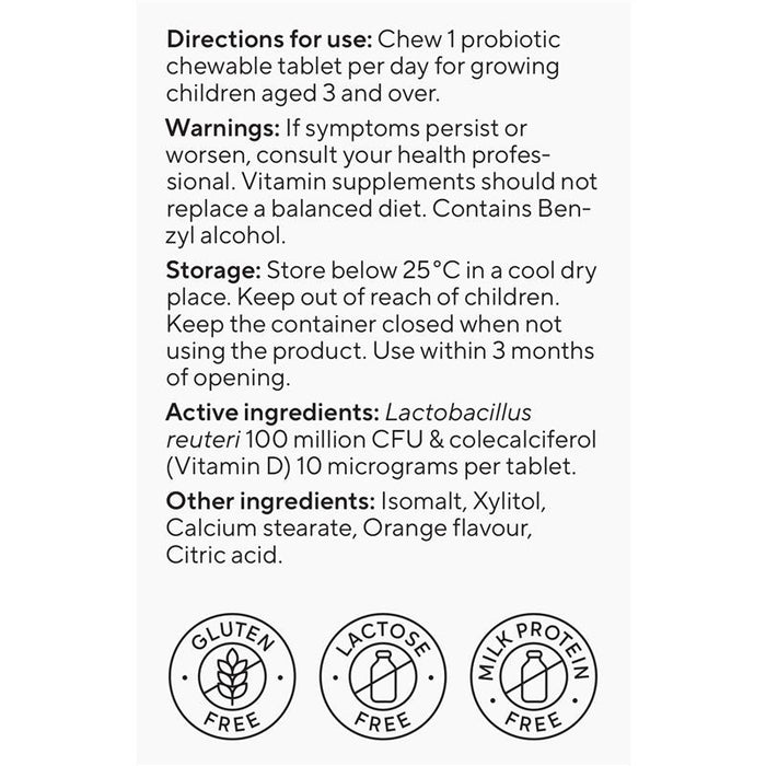 BioGaia Protectis Kids Chewables + Vitamin D Orange 30s