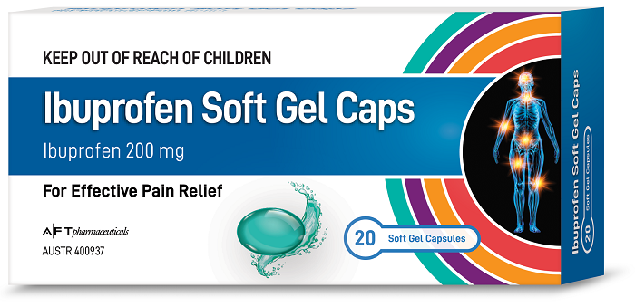 AFT Ibuprofen Soft Gel Capsules 200mg