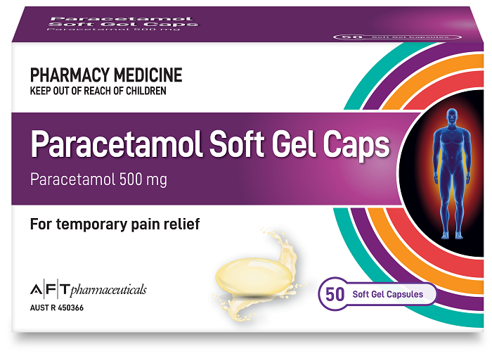 AFT Paracetamol Soft Gel Capsules 500mg