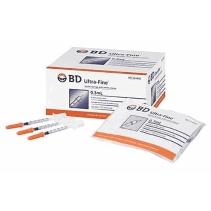 BD Syringe 0.3ml Ultrafine 31gx8mm 100s