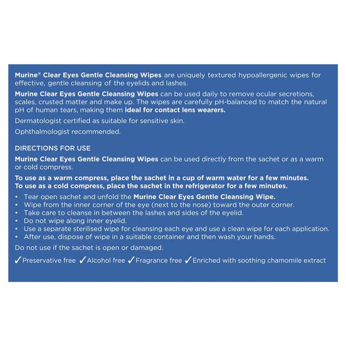 Clear Eyes Wipes 30pk