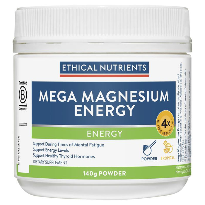 Ethical Nutrients Mega Magnesium Energy Powder 140g