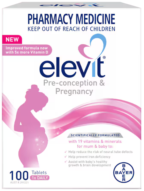 Elevit Pregnancy Vitamin D Tabs 100s