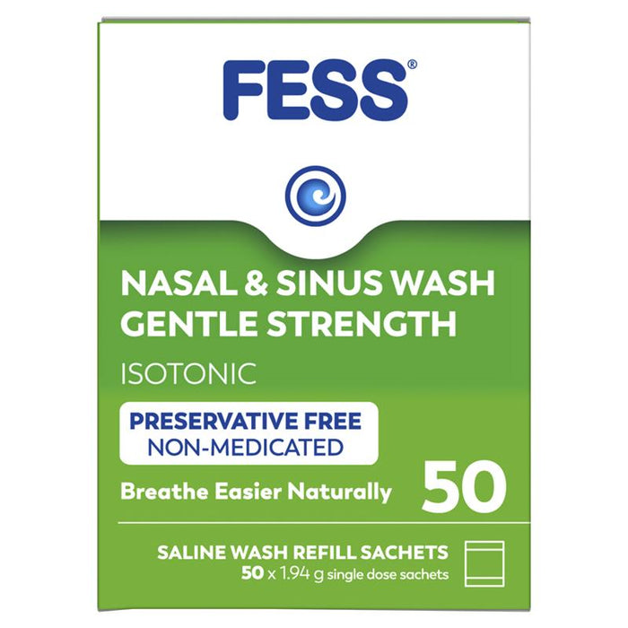 Fess Nasal & Sinus Wash Refill Gentle Strength 50s