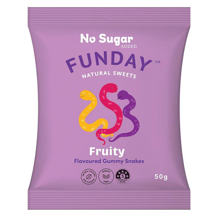 Funday Fruity Flavour Gummy Snakes 50g