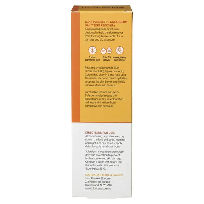 John Plunketts Solarderm Face & Body Recovery Cream 85ml