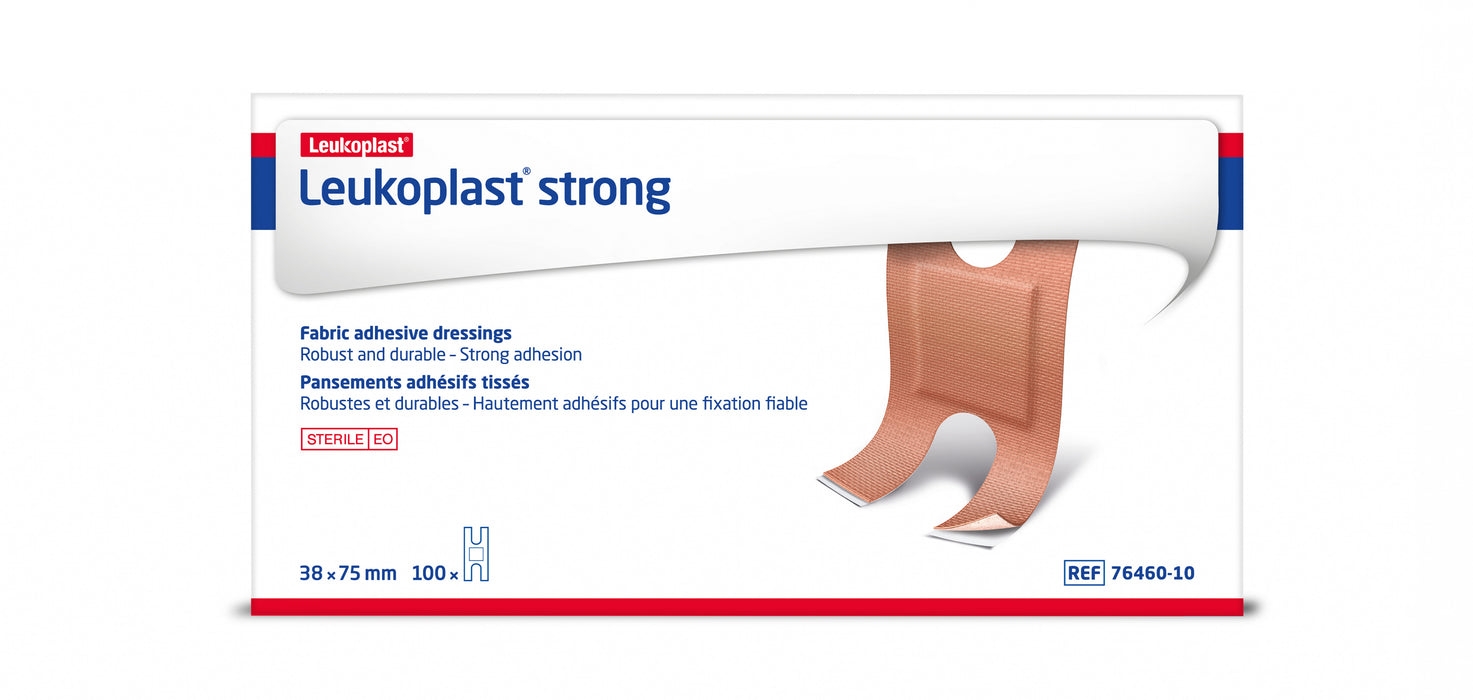 Leukoplast Strong Knuckle Fabric Plaster 7.5cm x 3.8cm 100s