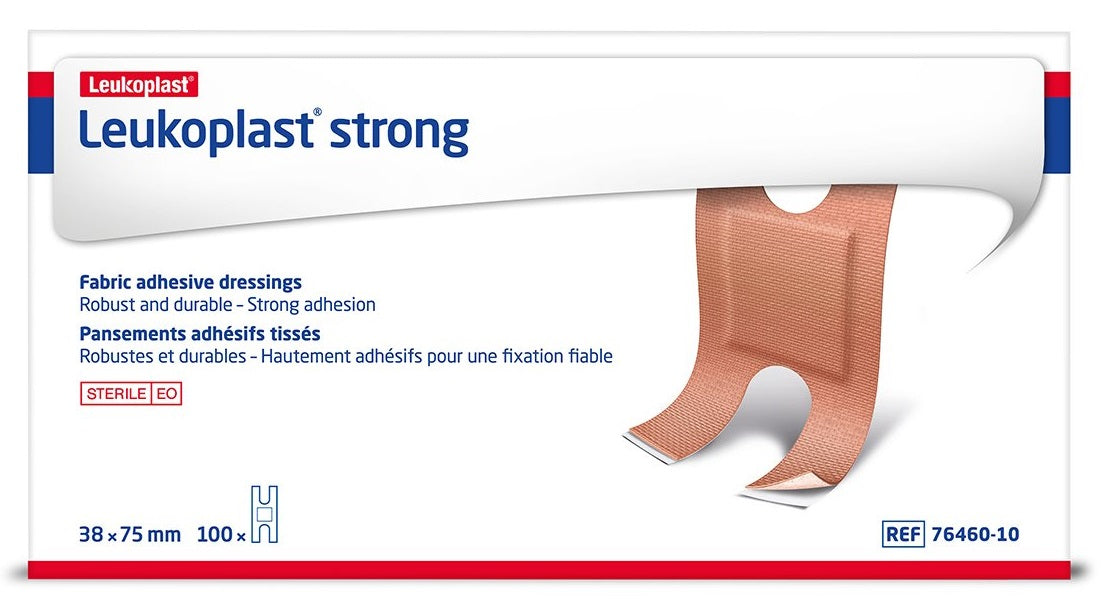 Leukoplast Strong Knuckle Fabric Plaster 7.5cm x 3.8cm 100s
