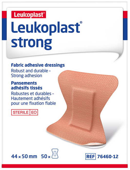 Leukoplast Strong Fabric Adhesive Dressing 44x50mm Tan 50s