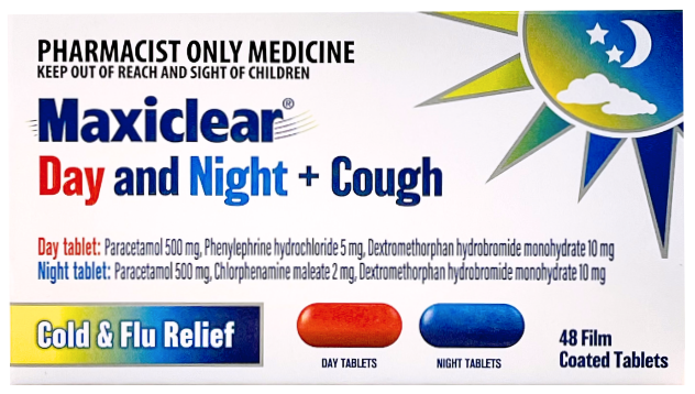 Maxiclear Day & Night + Cough Tab 48s
