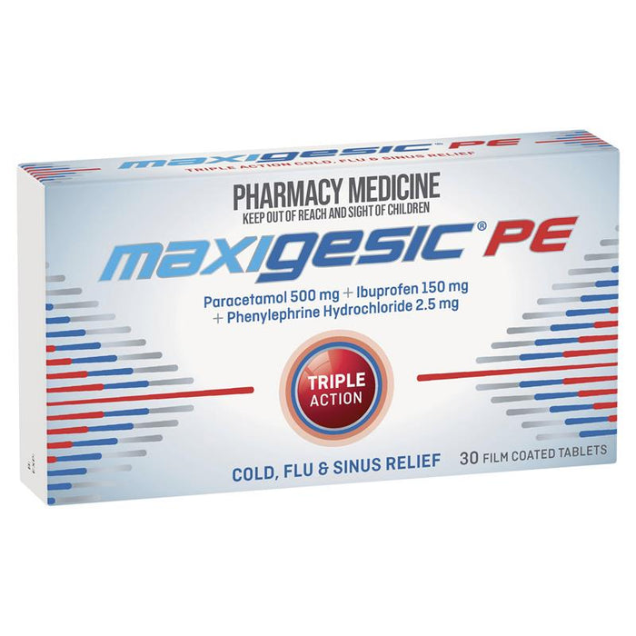 Maxigesic PE Cold Flu&Sinus Relief 30s