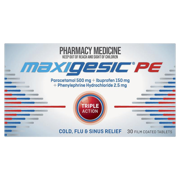 Maxigesic PE Cold Flu&Sinus Relief 30s