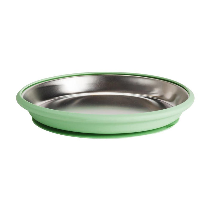 Nestling Stailess Steel Flat Suction Plate 20cm