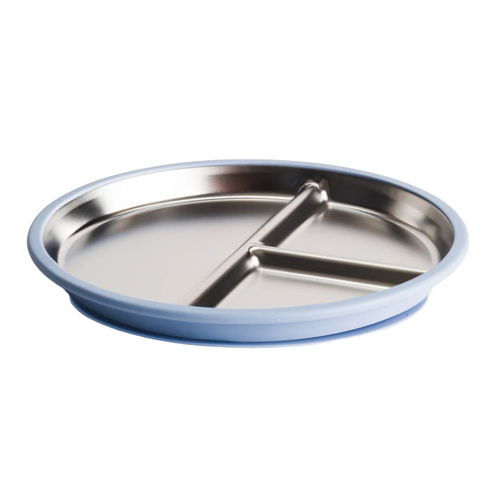 Nestling Stainless Steel Divided Suction Plate 20cm