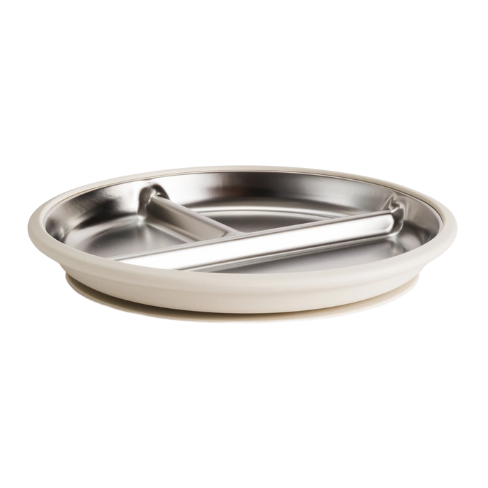 Nestling Stainless Steel Divided Suction Plate 20cm