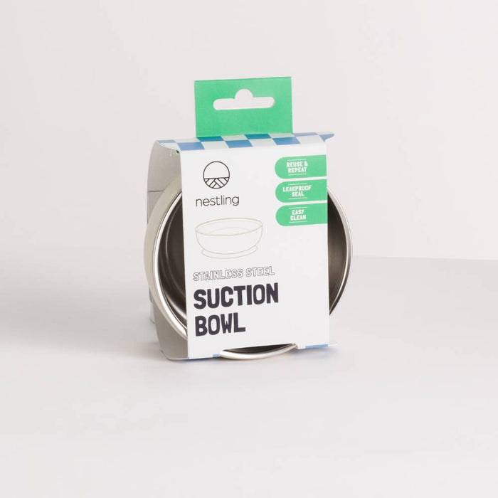 Nestling Stainless Steel Suction Bowl with Silicone Base