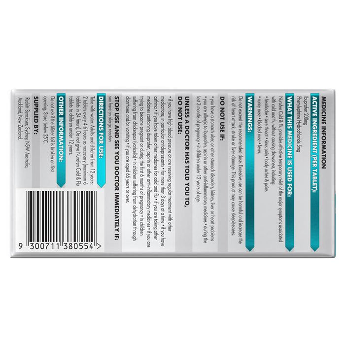 Nurofen Cold and Flu Tablets 12s
