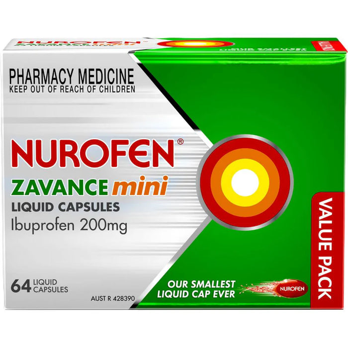 Nurofen Zavance Mini Liquid Caps 64s