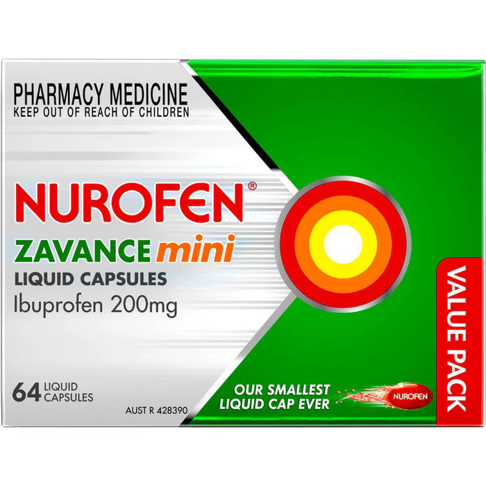 Nurofen Zavance Mini Liquid Caps 64s