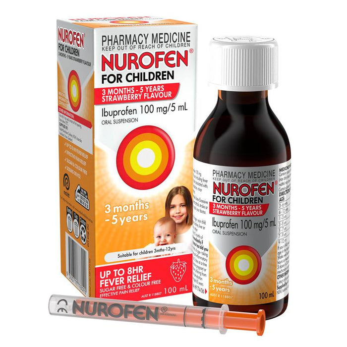 Nurofen for Children 3 Months to 5 years Strwberry 100ml