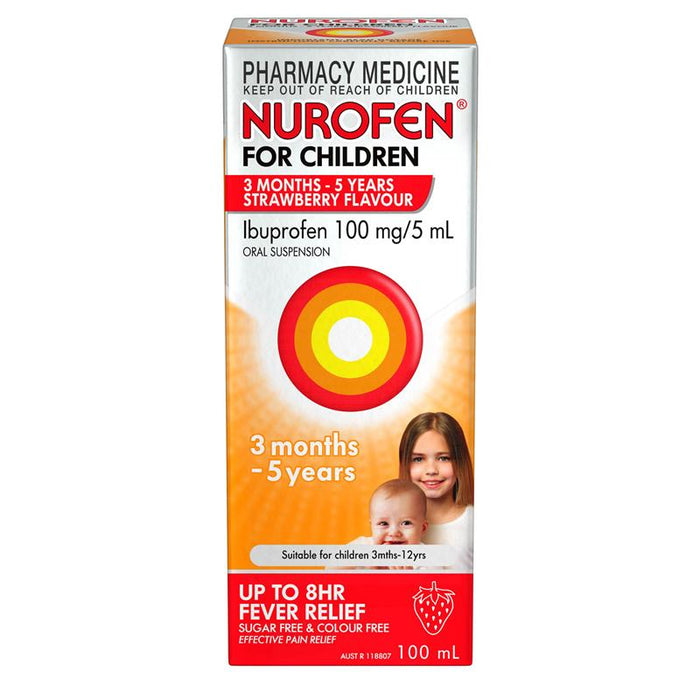 Nurofen for Children 3 Months to 5 years Strwberry 100ml