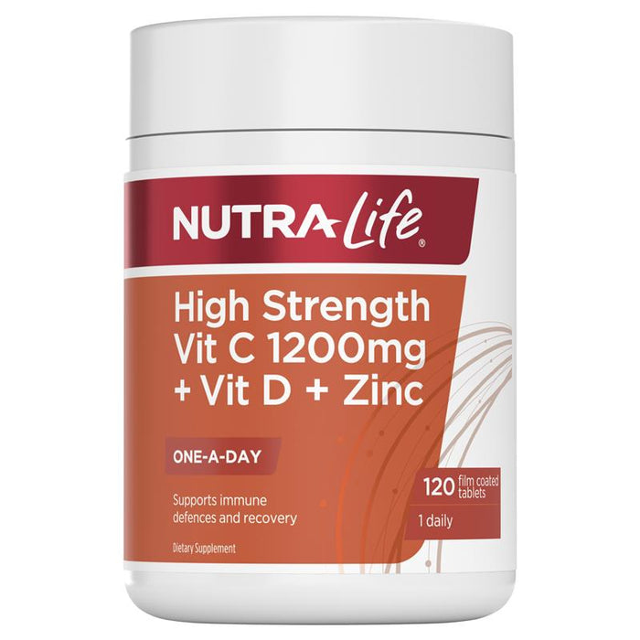 Nutralife® High Strength Vit C 1200mg + Vit D + Zinc