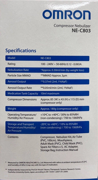 Omron NEC803 Compressor Nebuliser