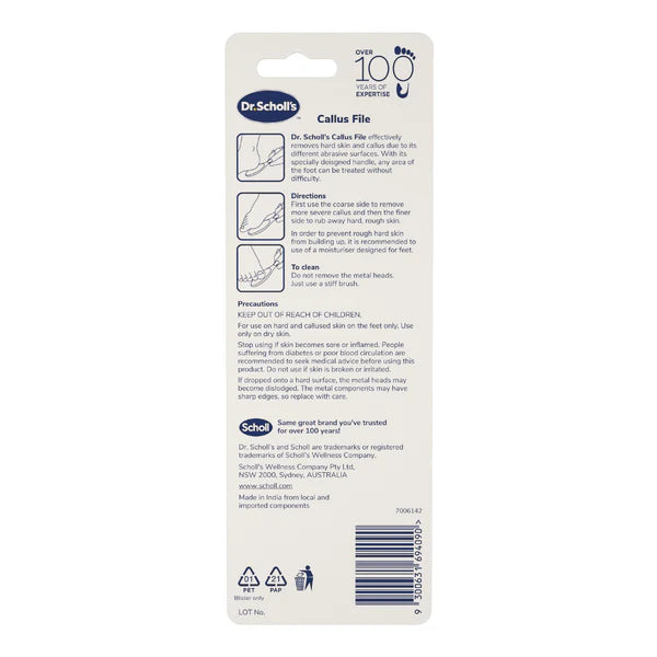 Scholl Callus Hard Skin Manual File
