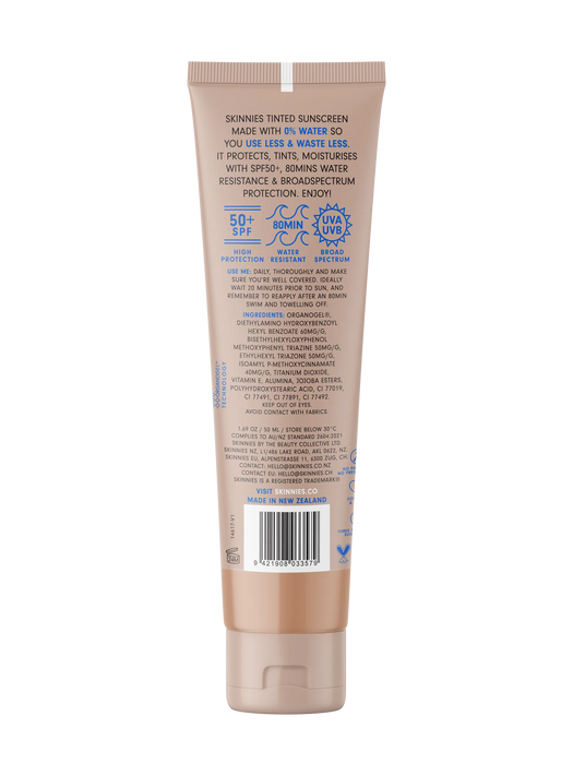Skinnies Sheer Glow Tinted Gel Sunscreen SPF 50+