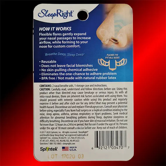 Sleep Right Breathe Aid Intra Nasal