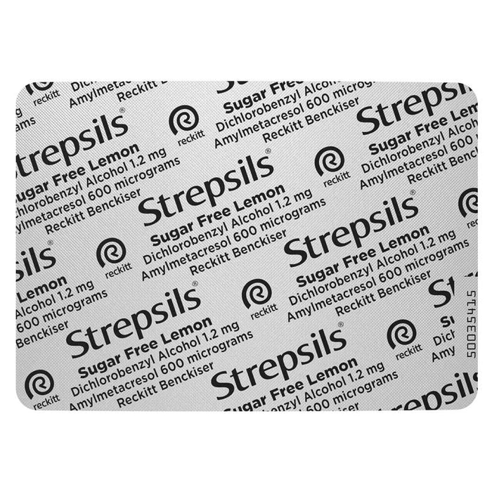 Strepsils Sore Throat Sugar Free Lemon 36 Lozenges