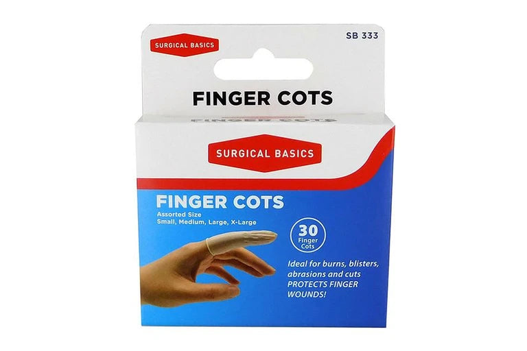 Surgical Basics Finger Cots Assorted Sizes 30pk