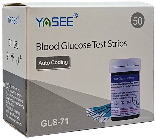 Yasee GLS-71 Glucose Blood Test Strips 50s — Kiwi Chemist