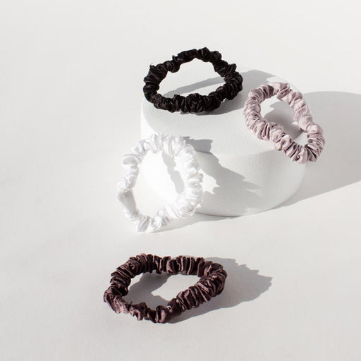 Adorn By Mae Elastics Slim Scrunchies Greys - image 2