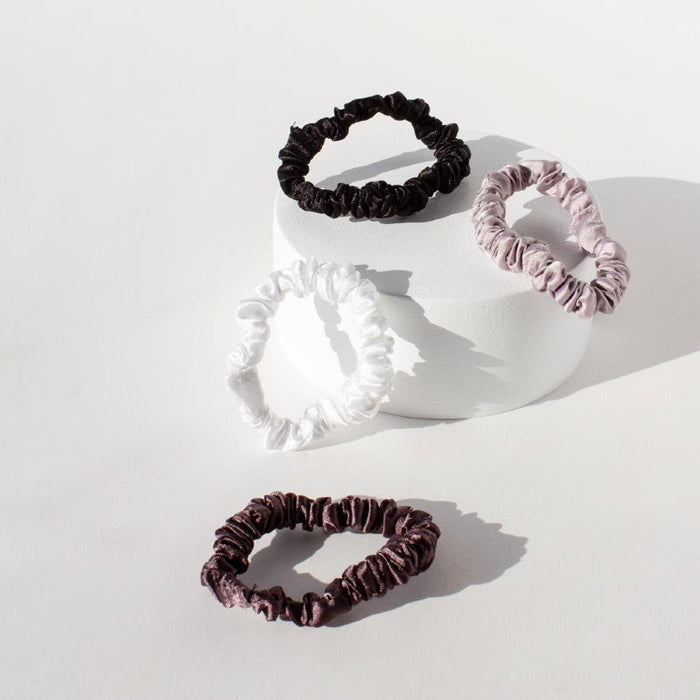 Adorn By Mae Elastics Slim Scrunchies Greys - image 2