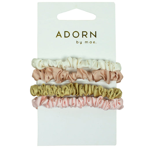 Adorn By Mae Elastics Slim Scrunchies Nude - image 2