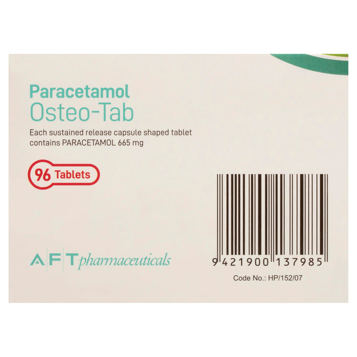 AFT Paracetamol Osteo-Tab 665mg Modified Release 96 Tablets
