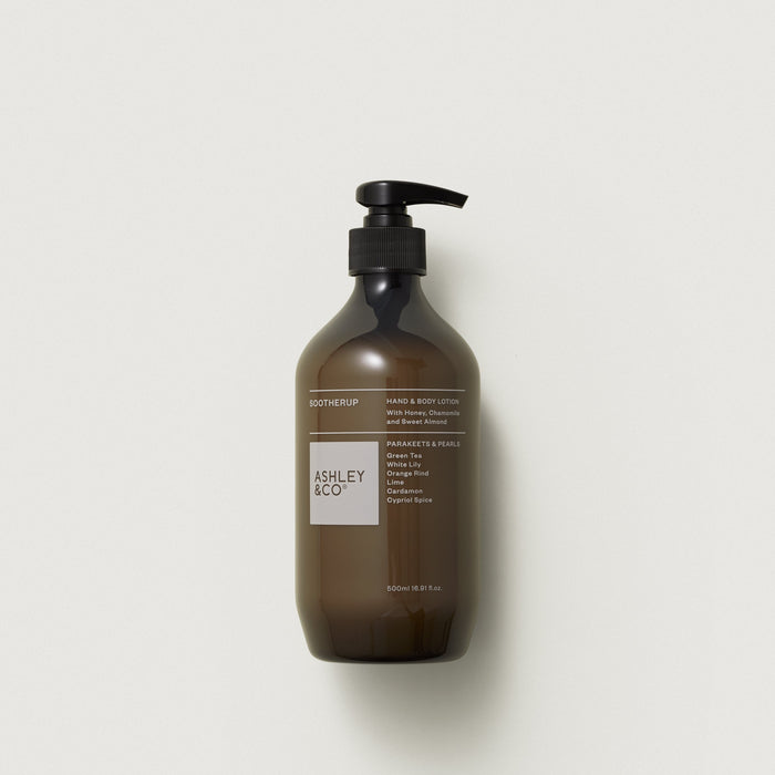 Ashley & Co Sootherup Hand & Body Lotion 500ml - Parakeets & Pearls