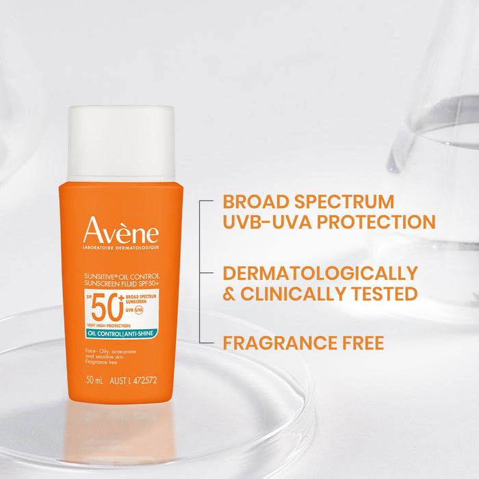 Avene Sunsitive Oil Control Sunscreen Fluid SPF50+ 50ml