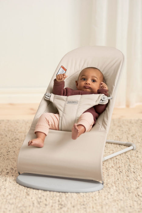 BabyBjörn Bouncer Balance Soft Woven/Jersey Tri-Fabric Light Beige - image 2