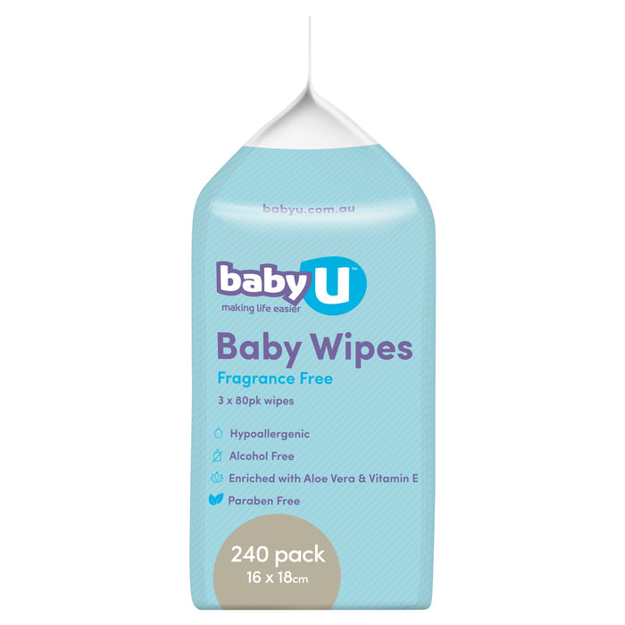 BabyU Baby Wipes 240 Pack - image 5