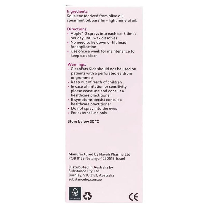 BioRevive Clean Ears Ear Wax Removal Spray 30ml
