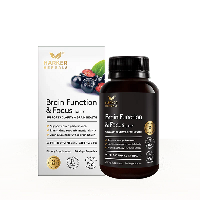 Harker Herbals Brain Function & Focus Caps 90s