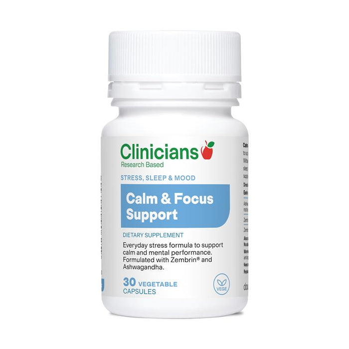 Clinicians Calm & Focus Support Capsules 30s - image 2